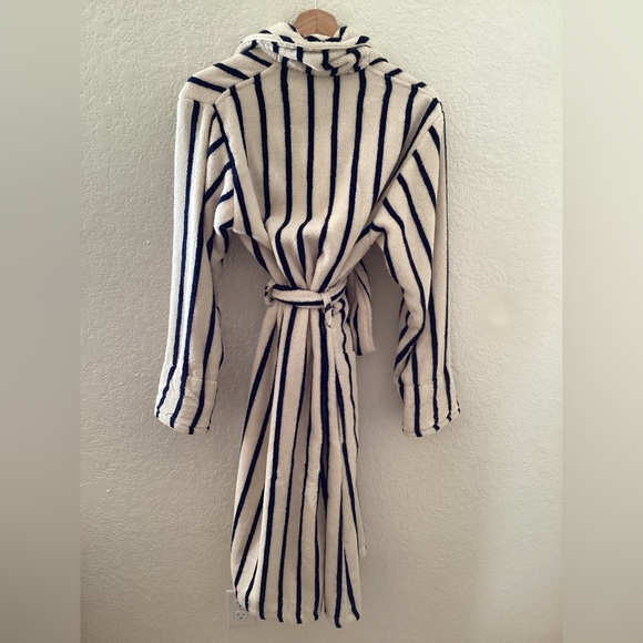 Brooklinen Super-Plush Robe Striped Abyss Unisex - Picture 5 of 5